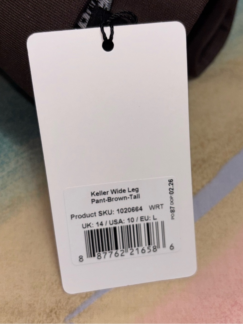 NWT Saint + Sofia Keller Wide Leg Pant brown size 10 Tall - Picture 5 of 9